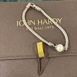 John Hardy Silver and Gold Bracelet with Pearl